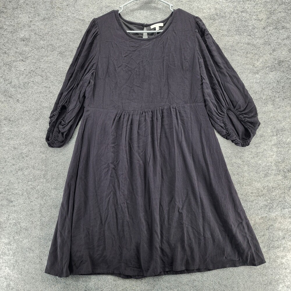 Maurices Dress Womens Medium 3/4 Sleeve Black